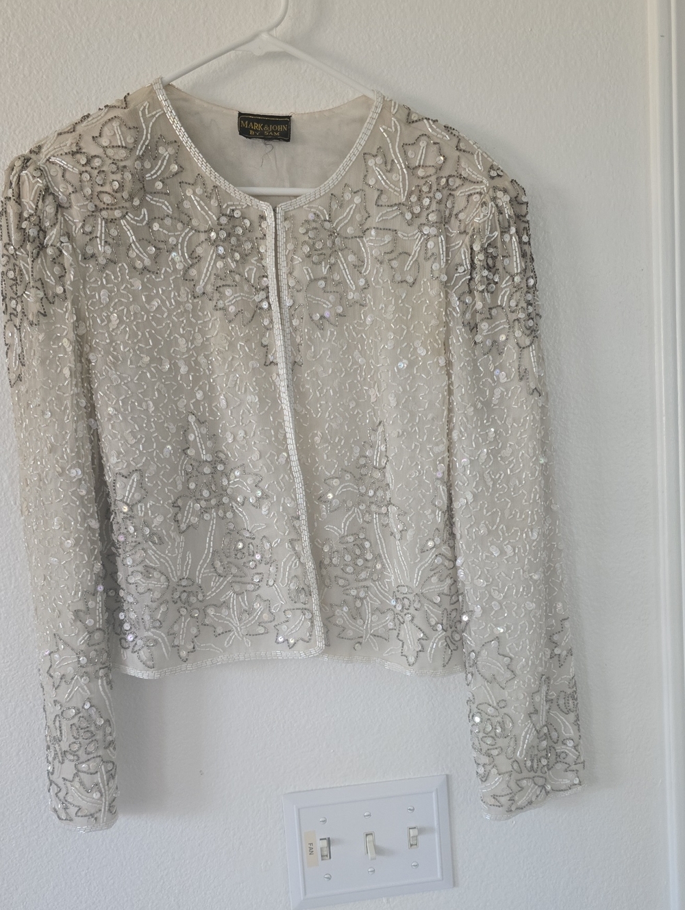 Ivory Beaded Evening Jacket
